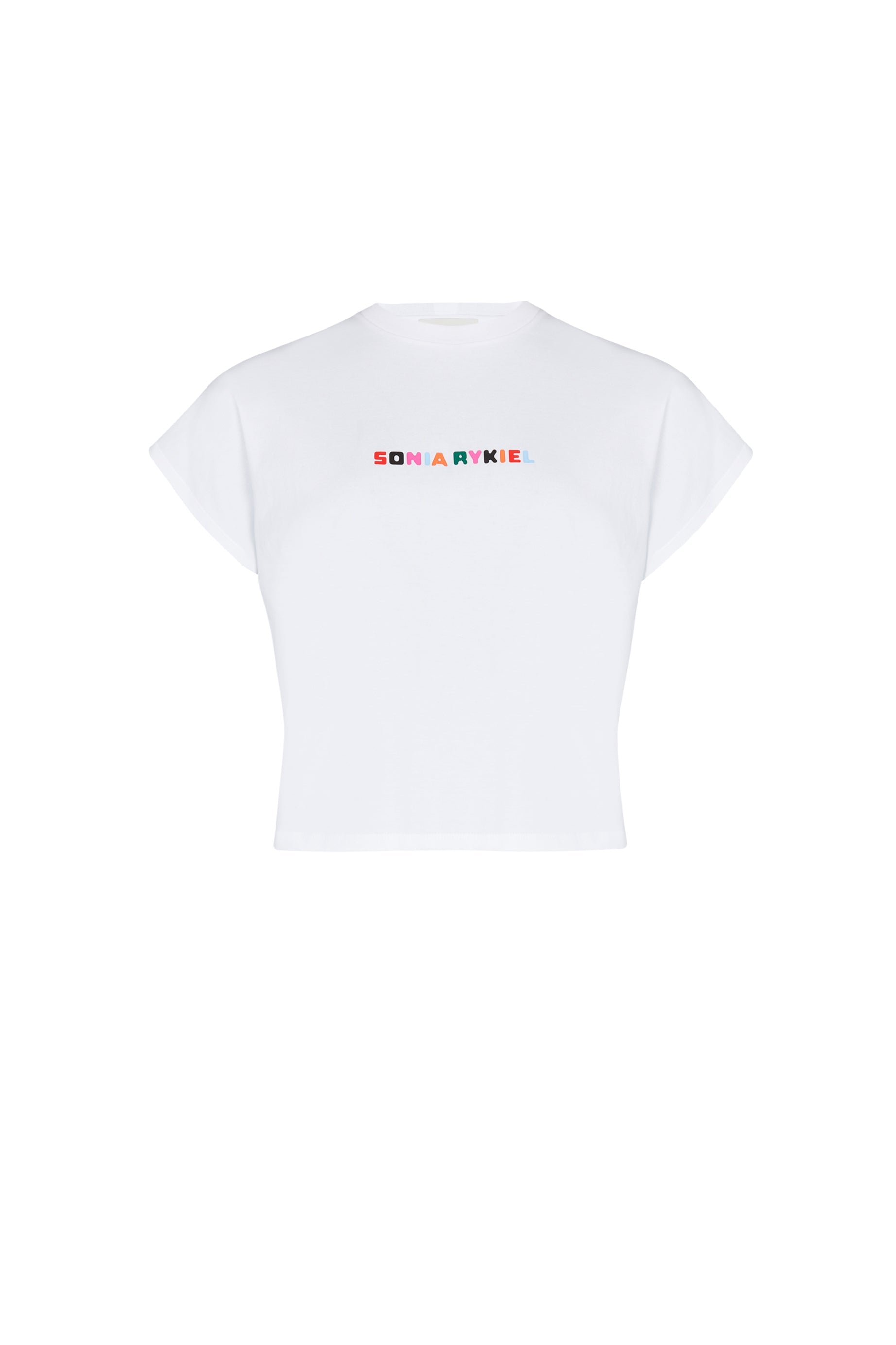 T-shirt court logo Sonia Rykiel coloré - Blanc