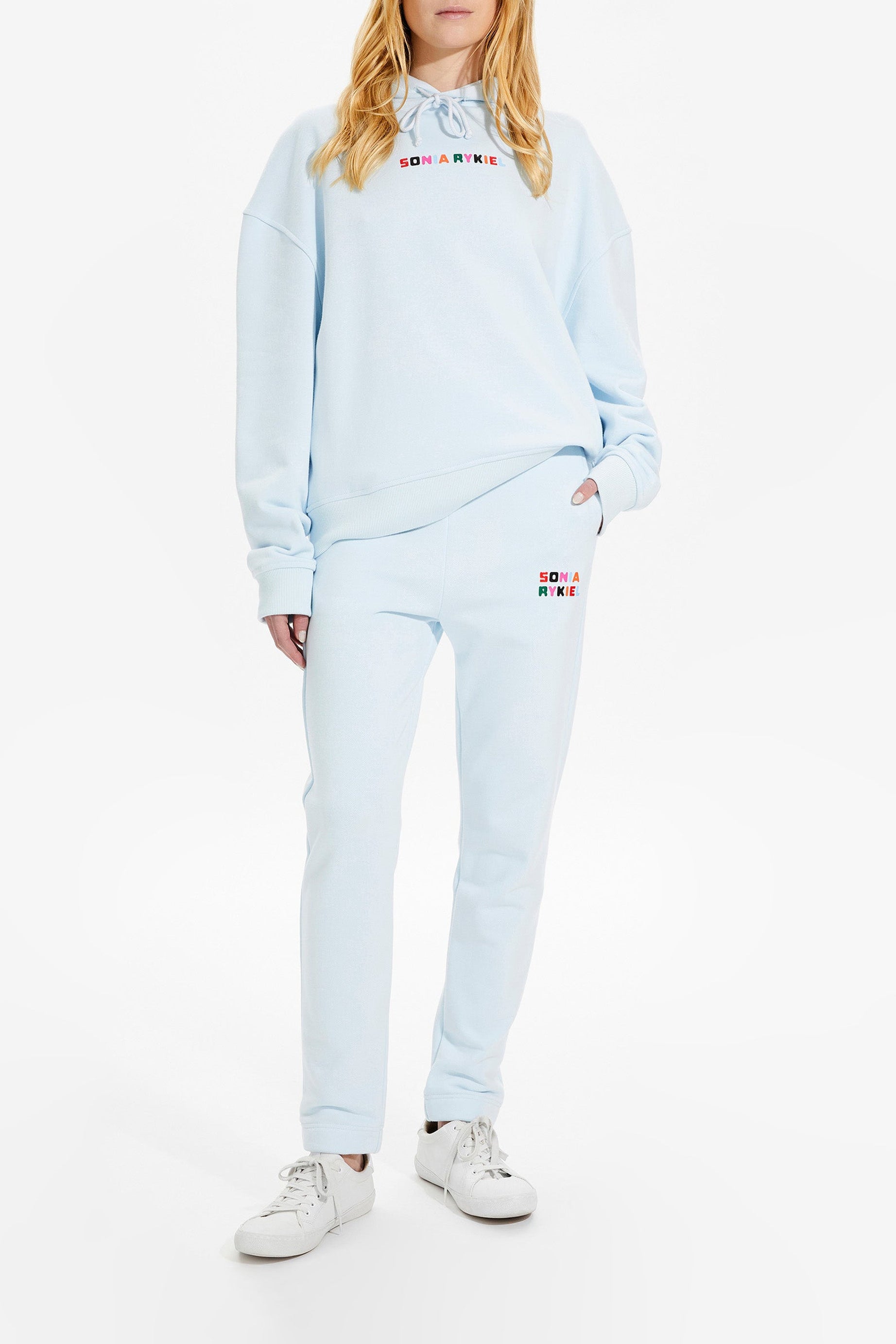 Jogging taille ajustée resserré à la cheville - Baby Blue