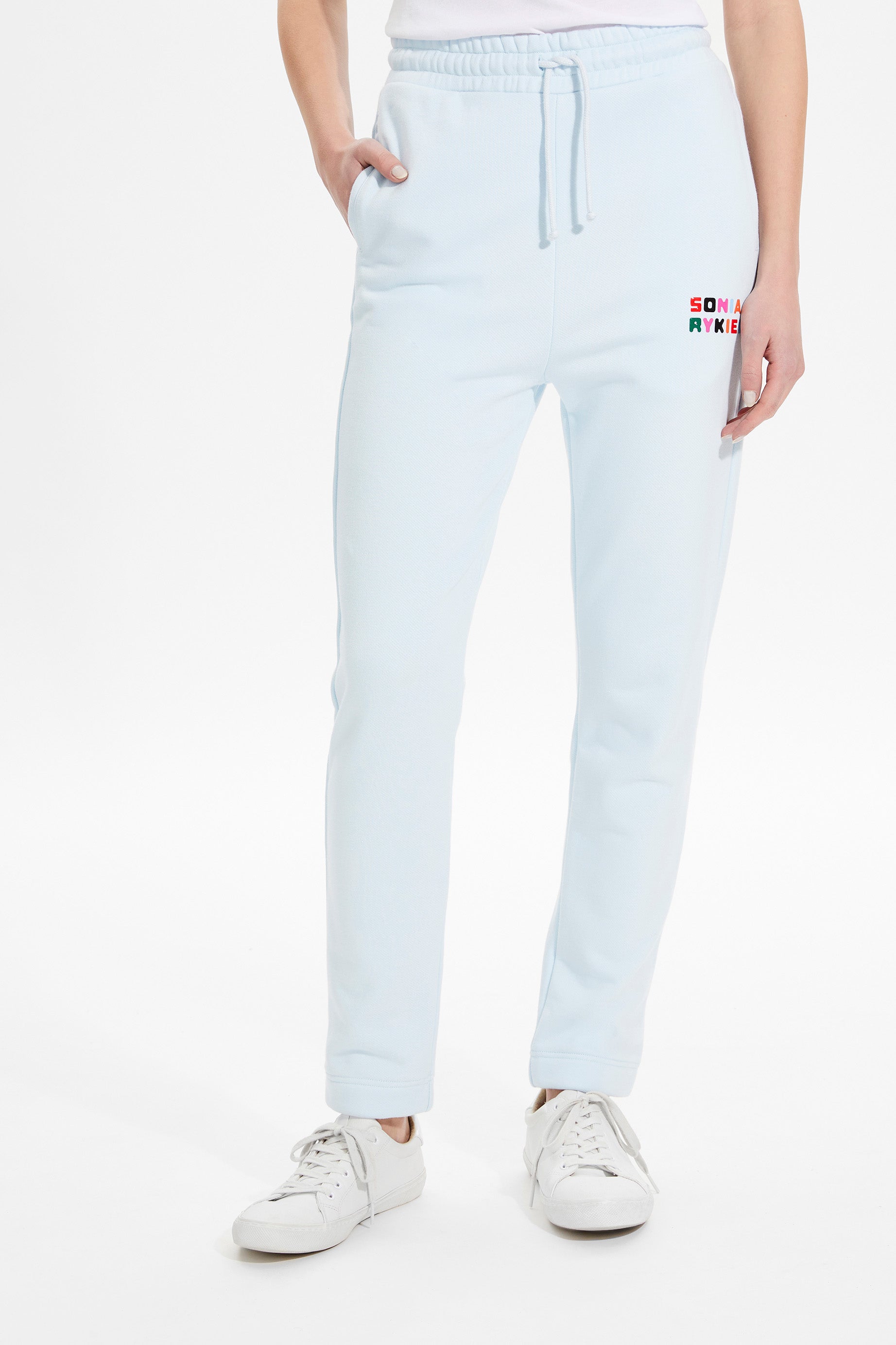Jogging taille ajustée resserré à la cheville - Baby Blue