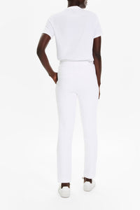 Jogging taille ajustée resserré à la cheville - Blanc