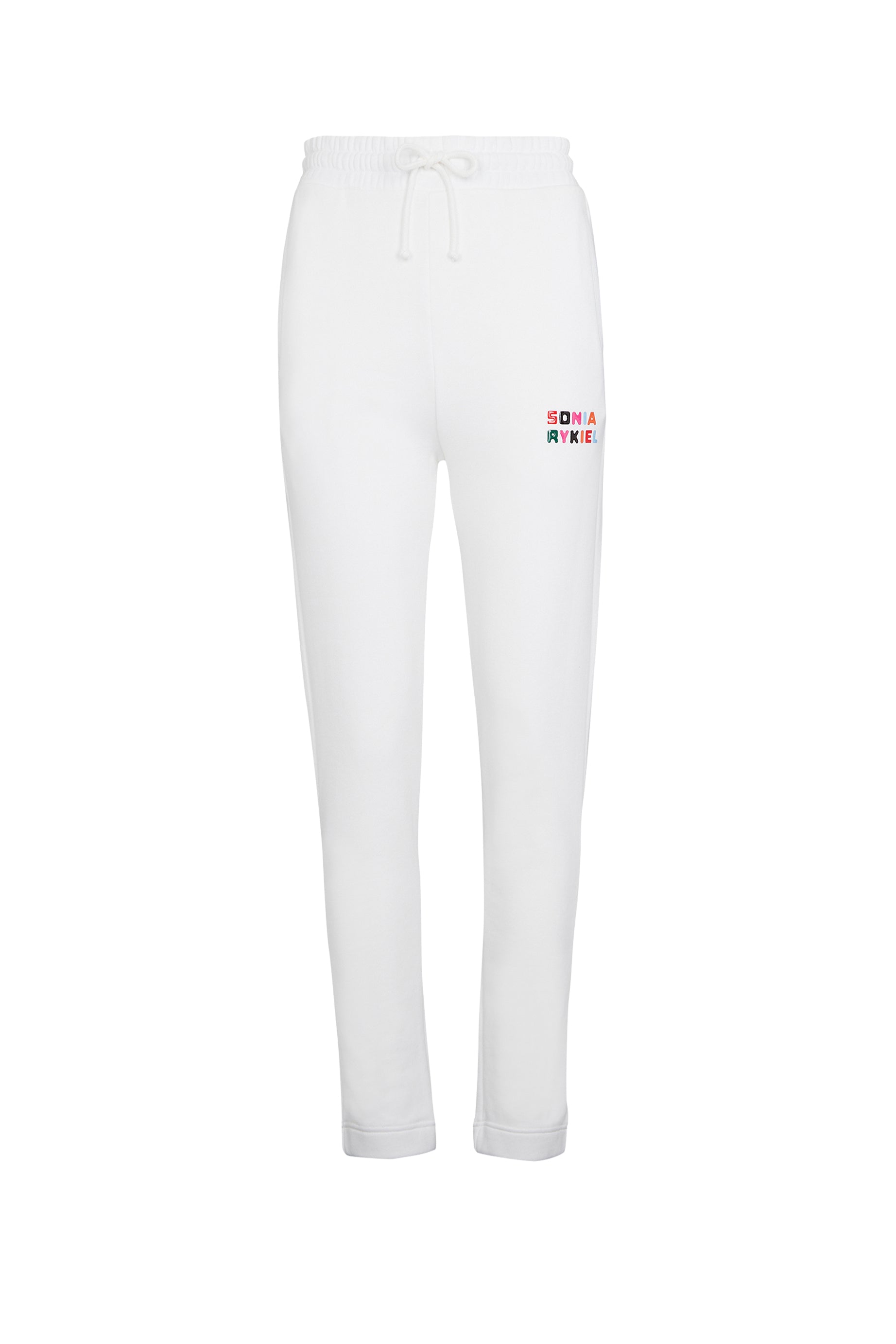 Jogging taille ajustée resserré à la cheville - Blanc
