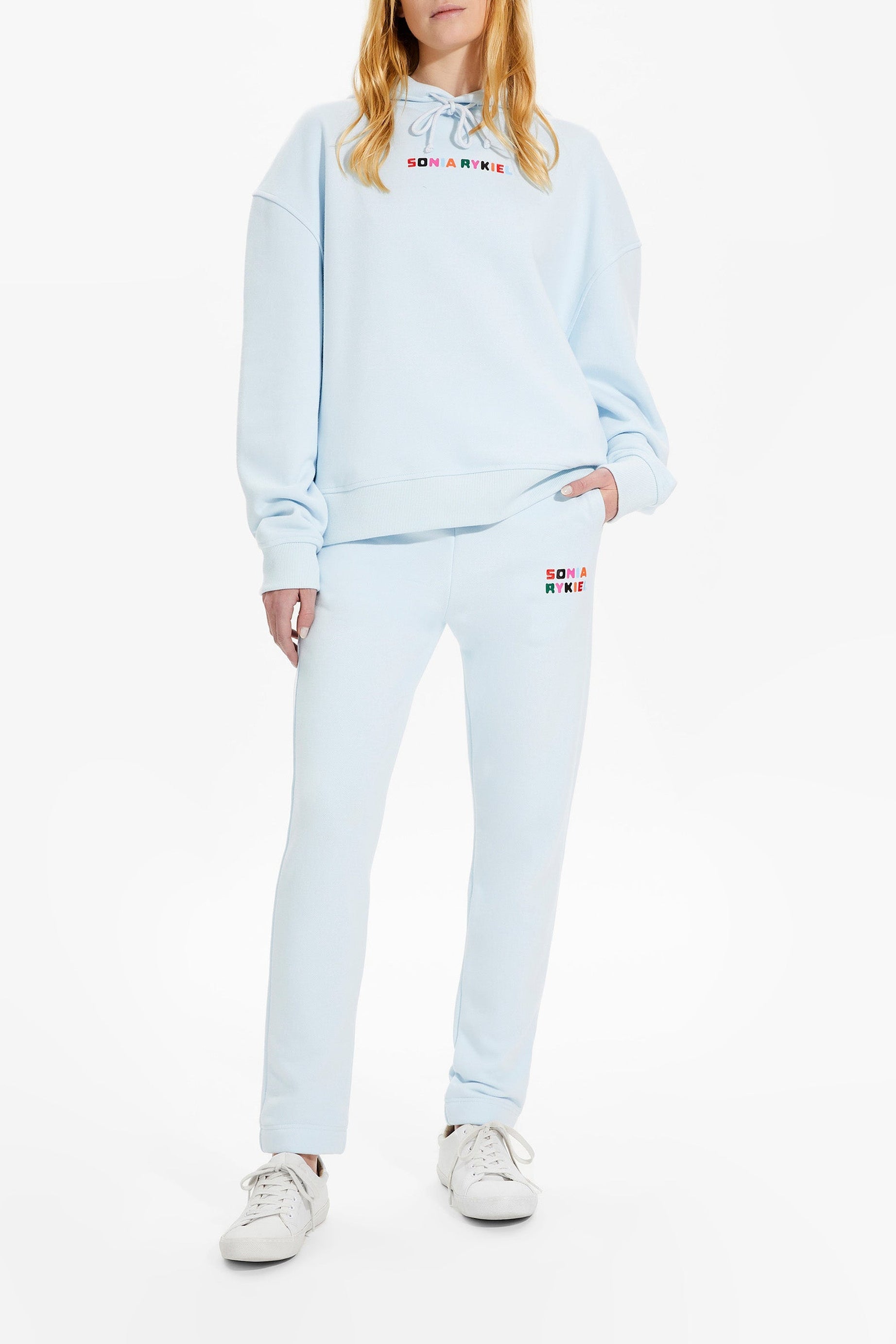 Sweat à capuche oversize signature - Baby Blue