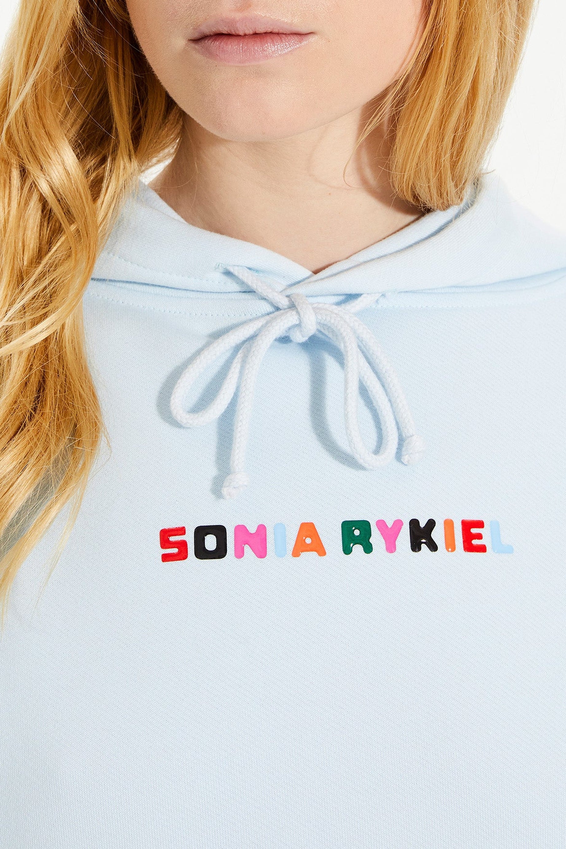 Sweat à capuche oversize signature - Baby Blue