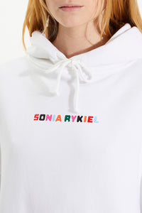 Sweat à capuche oversize signature - Blanc