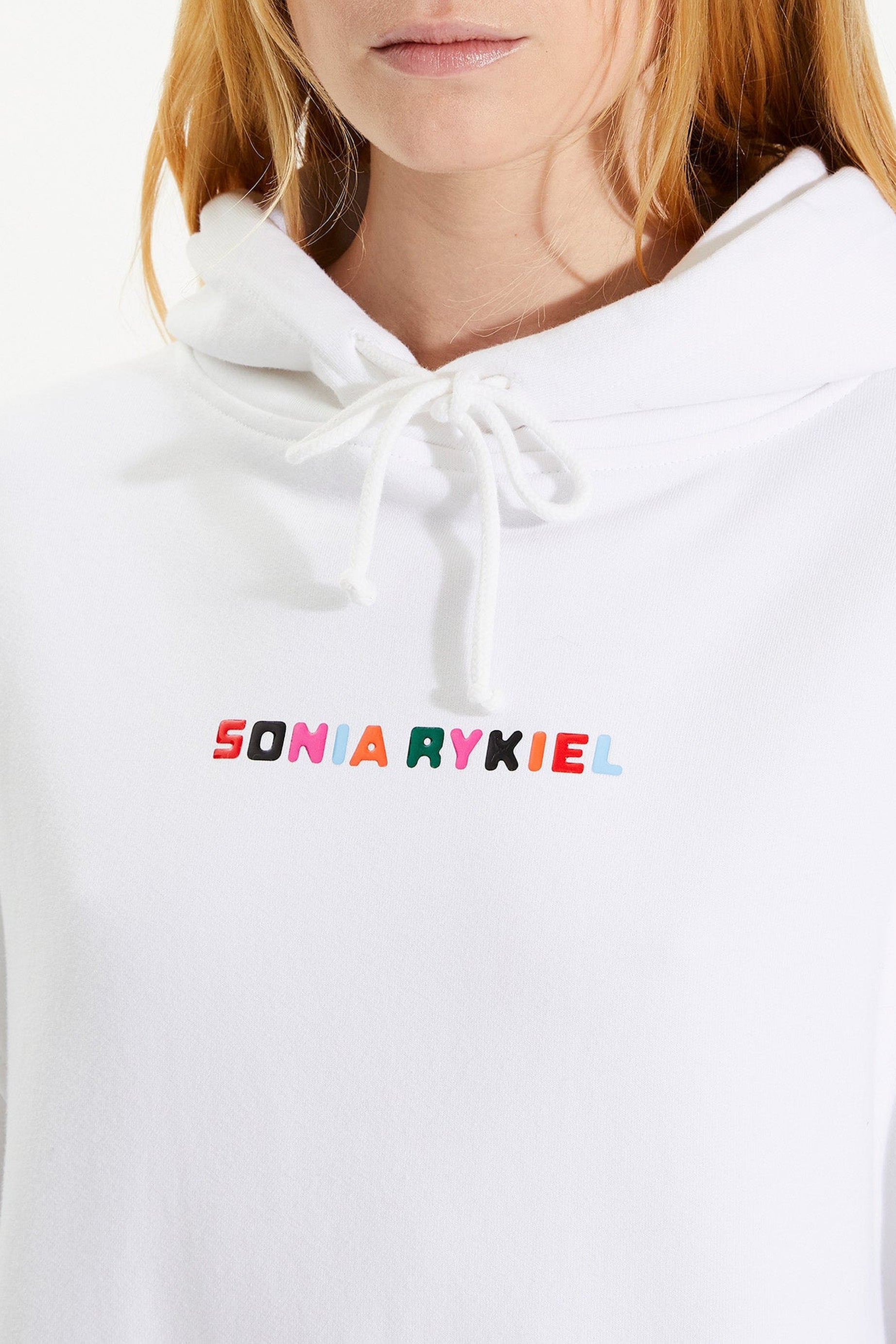 Sweat à capuche oversize signature - Blanc