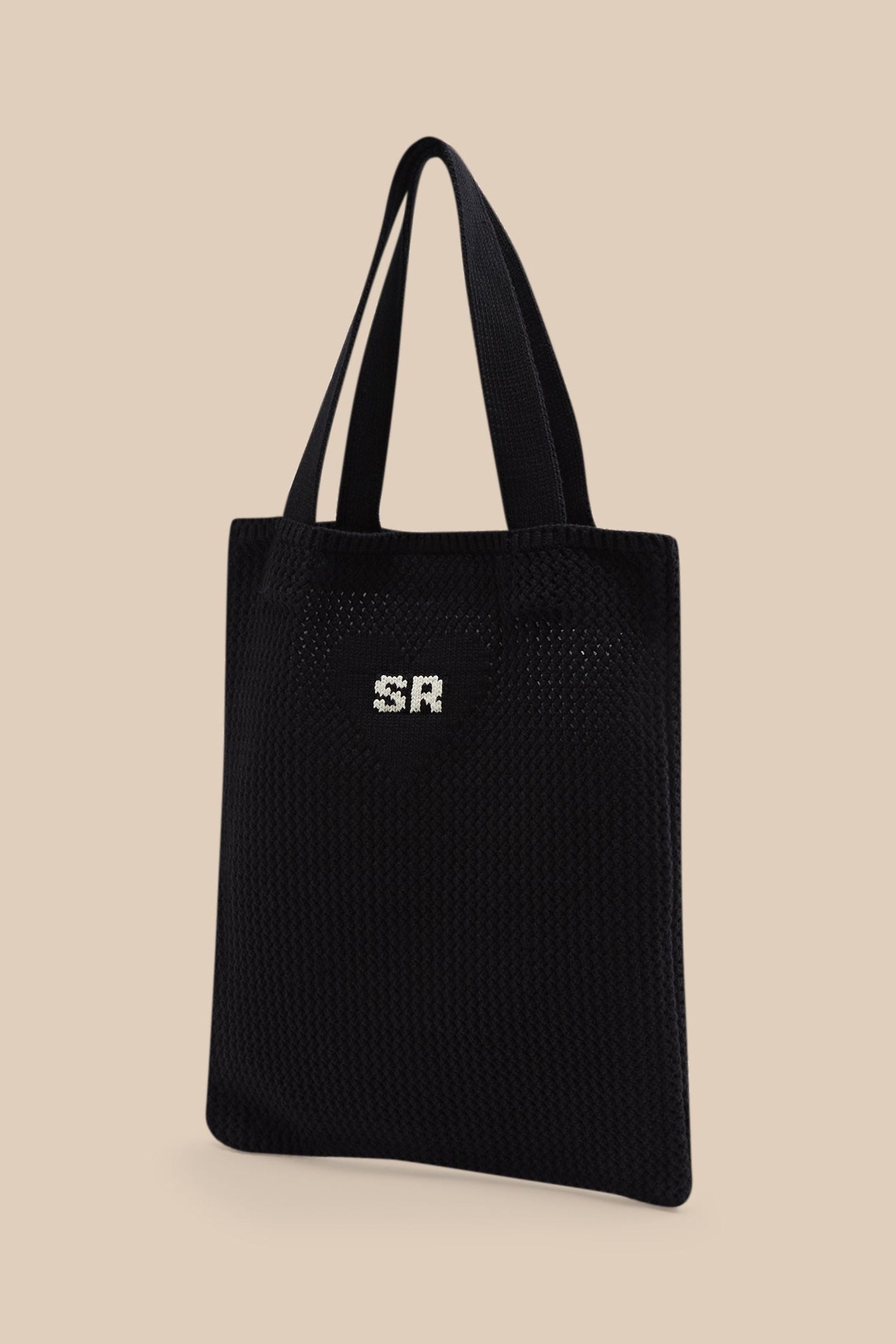 Sac tote crochet - Noir