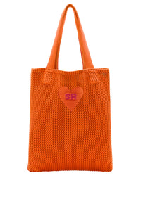 Sac tote crochet - Corail