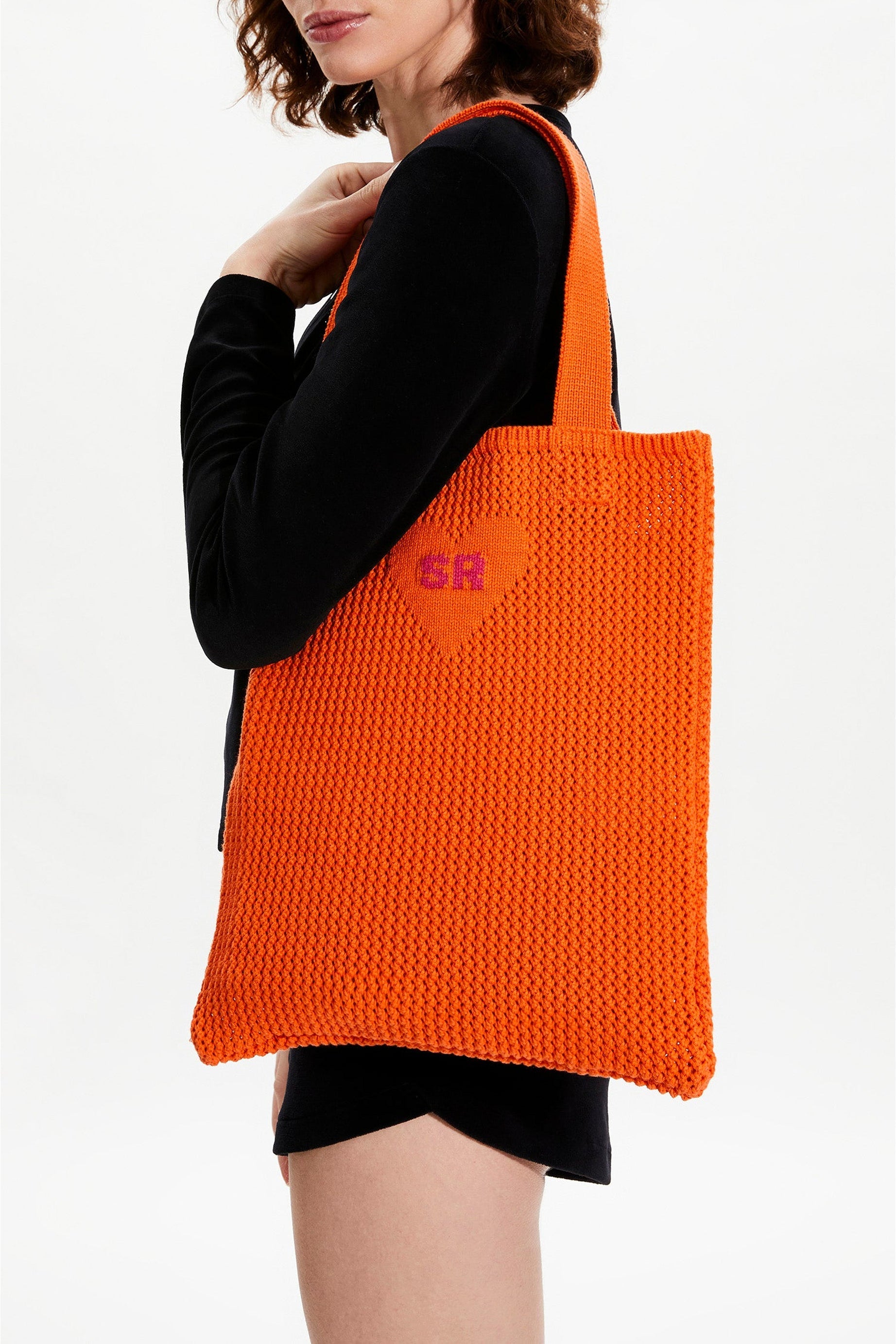 Sac tote crochet - Corail