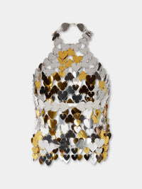 Top à cœurs étincelants bicolore - Silver & Gold