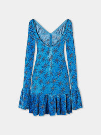 Robe courte à manches longues - Blue Splash