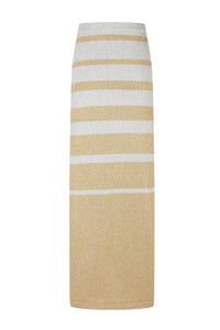 Jupe tube longue bicolore - Gold & Silver