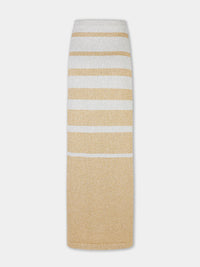 Jupe tube longue bicolore - Gold & Silver