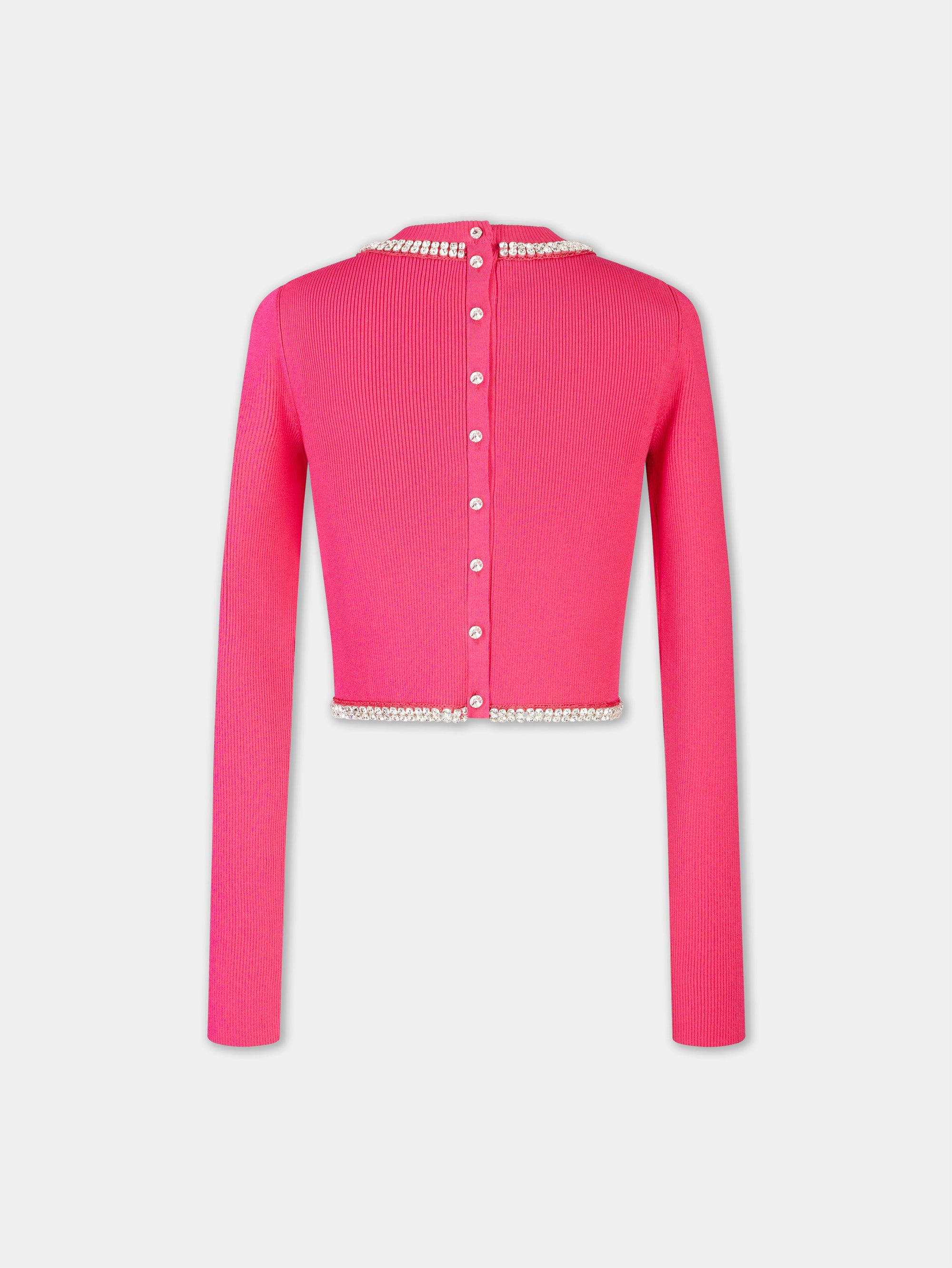 Top à manches longues et breloques - Pink