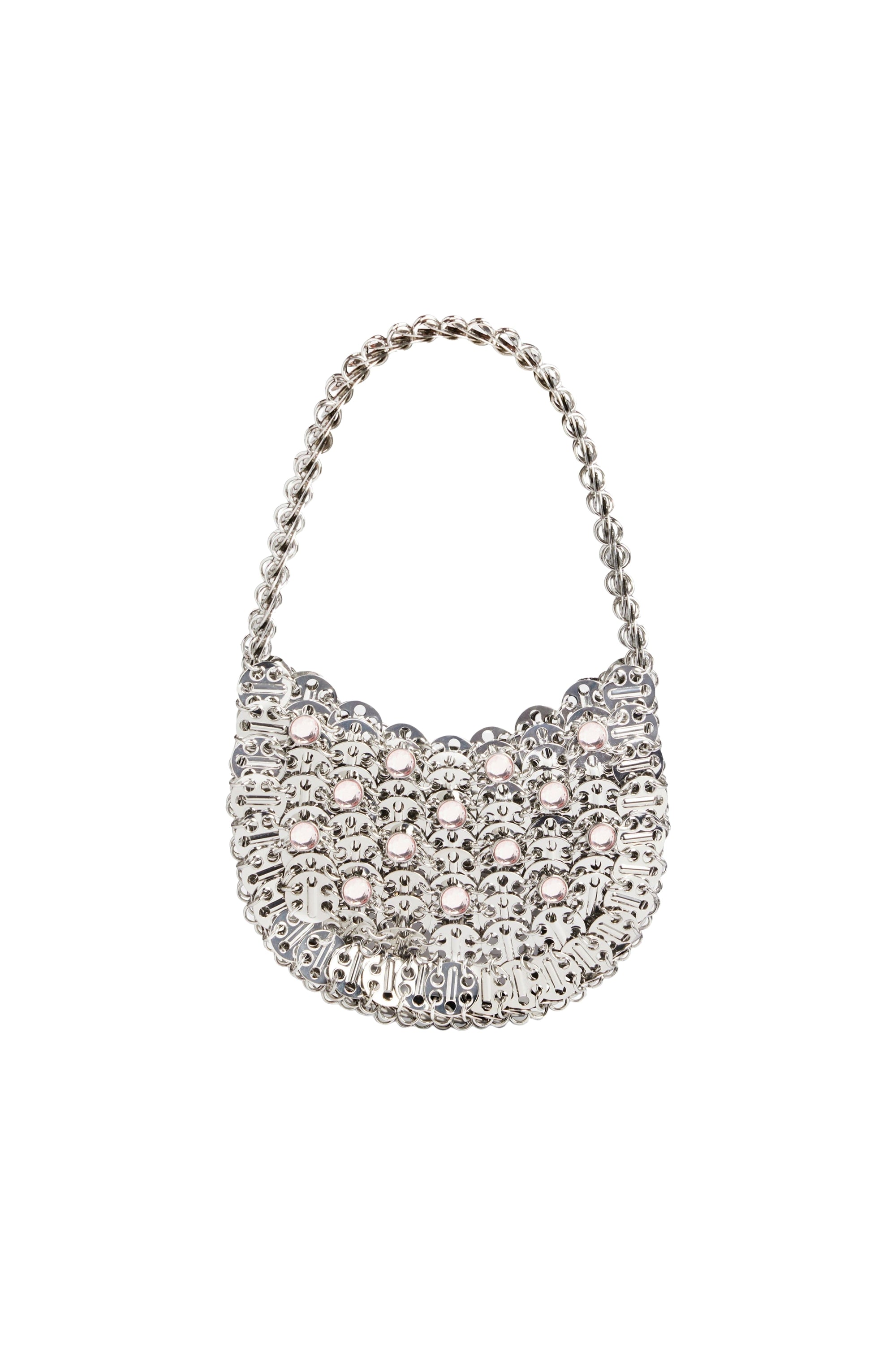 Sac Moon 1969 à disques - Silver & Light Pink