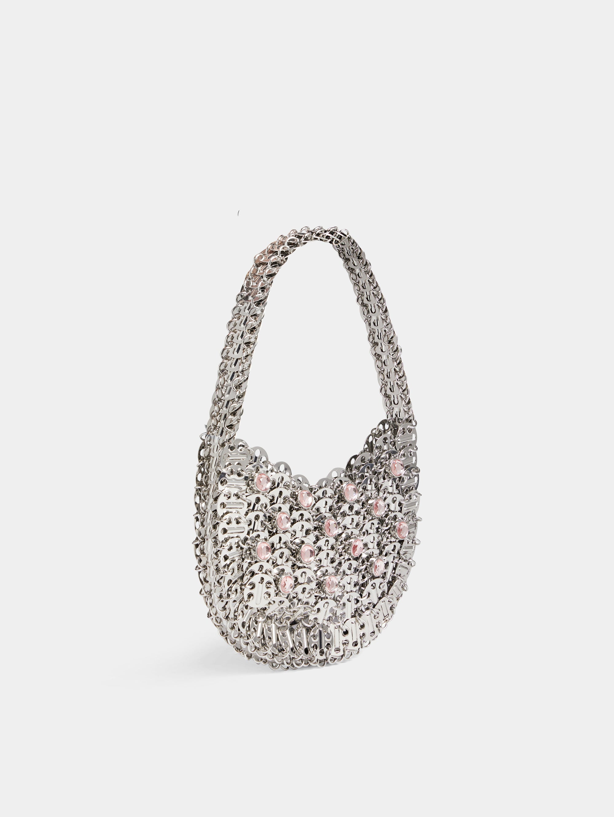 Sac Moon 1969 à disques - Silver & Light Pink