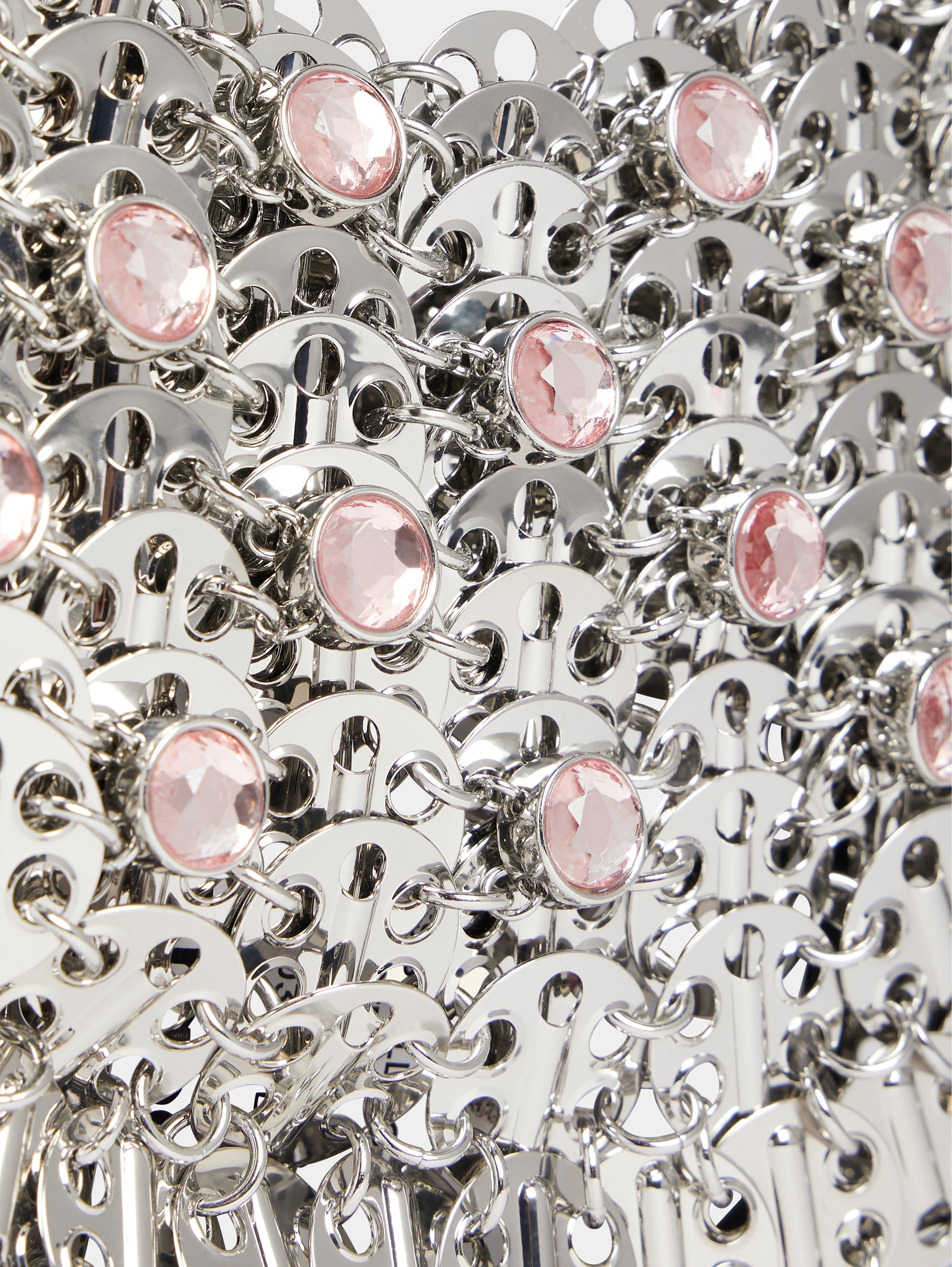 Sac Moon 1969 à disques - Silver & Light Pink