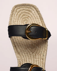 Sandales Munga espadrilles à bout carré - Black