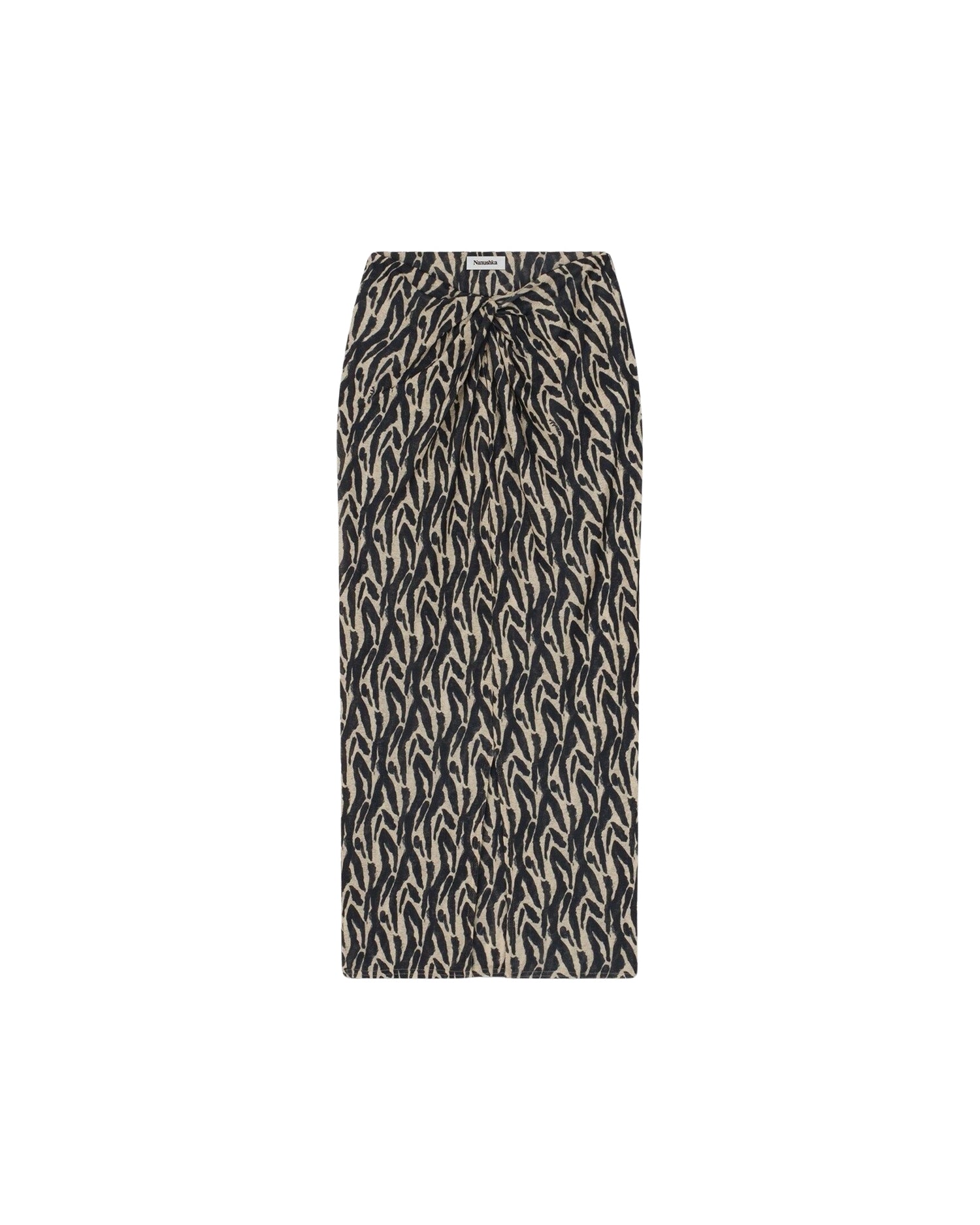Jupe midi Marya nouée - Brushtroke Animal
