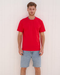 T-shirt à col rond oversize - Bright Red