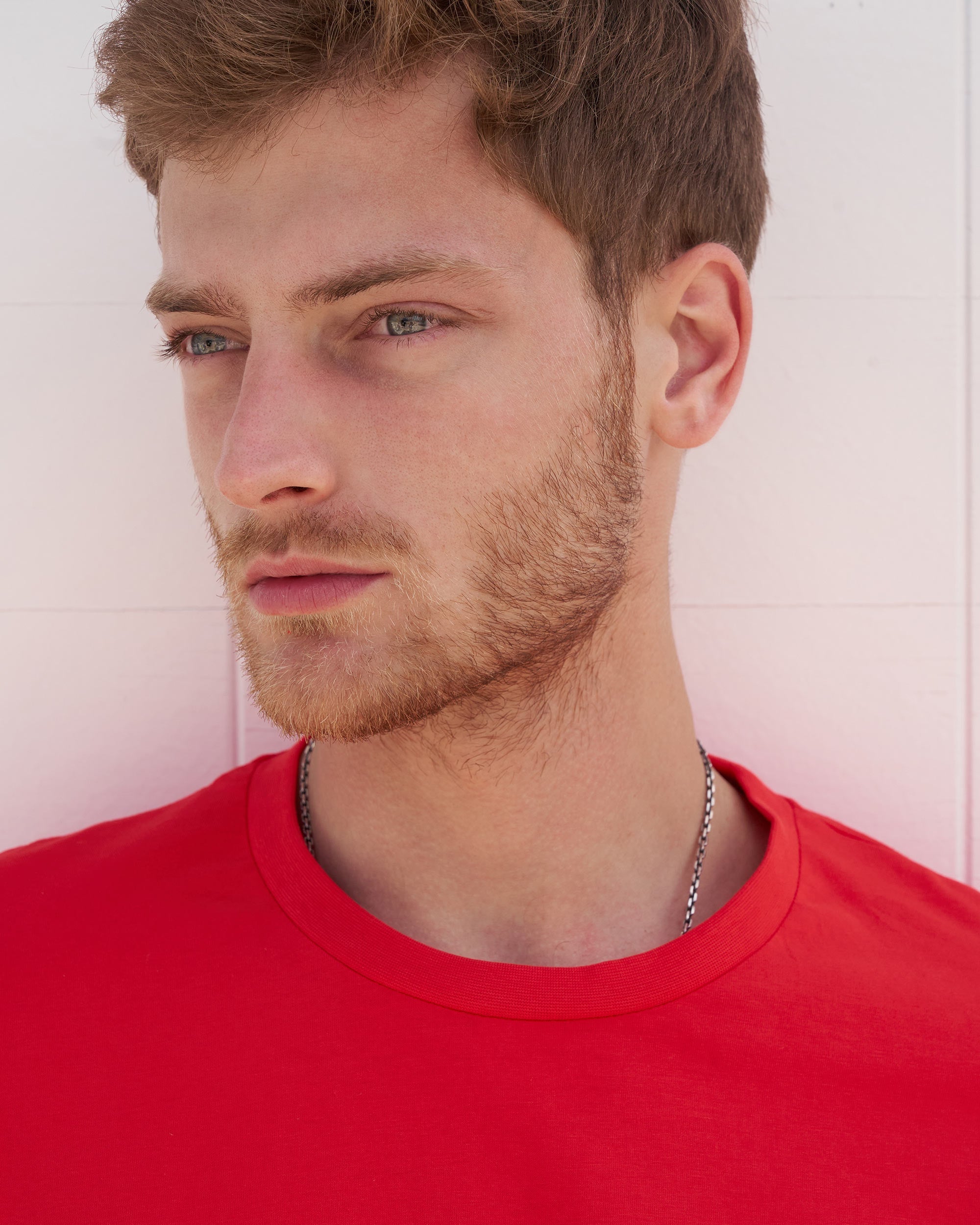 T-shirt à col rond oversize - Bright Red