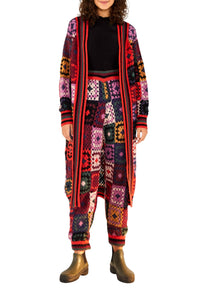 Cardigan mi-long Mosaïque - Multicolore