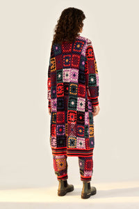 Cardigan mi-long Mosaïque - Multicolore