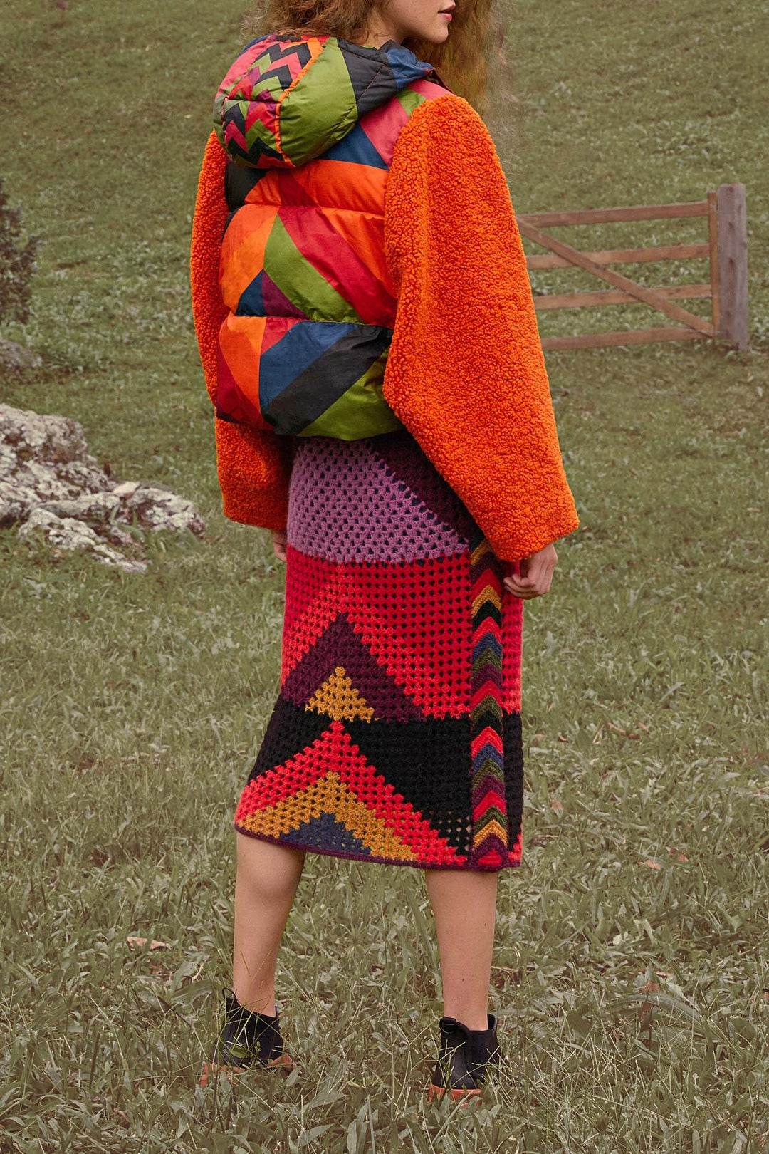Jupe à rayures Juliana en maille - Multicolor