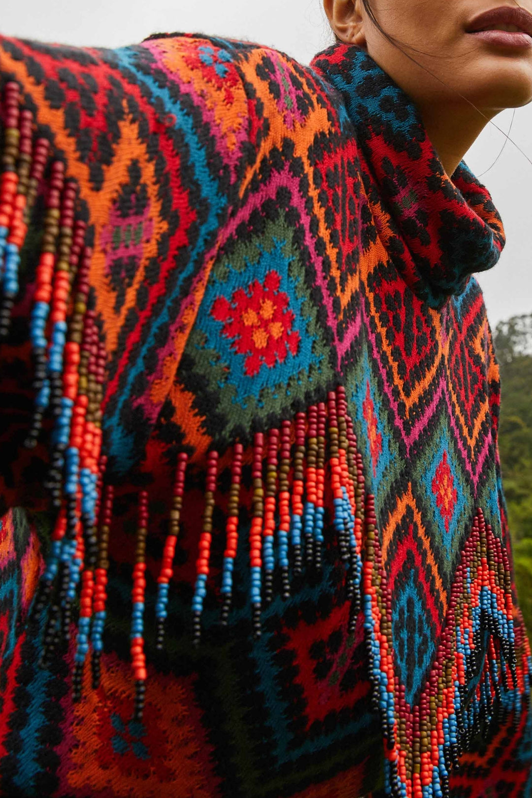 Pull Rauti à col montant - Multicolore