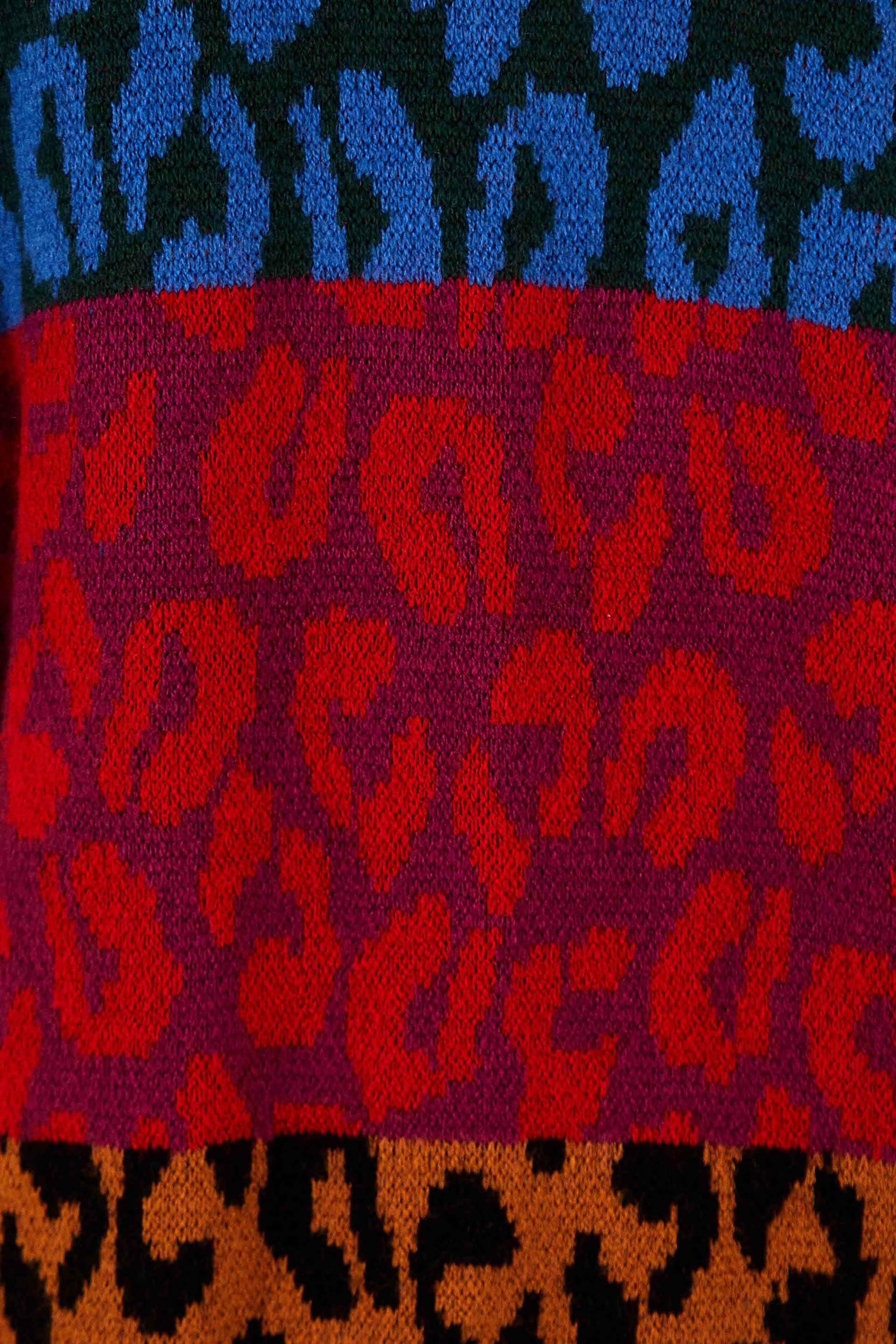 Cardigan Ikat-Dyed Leopards - Rouge