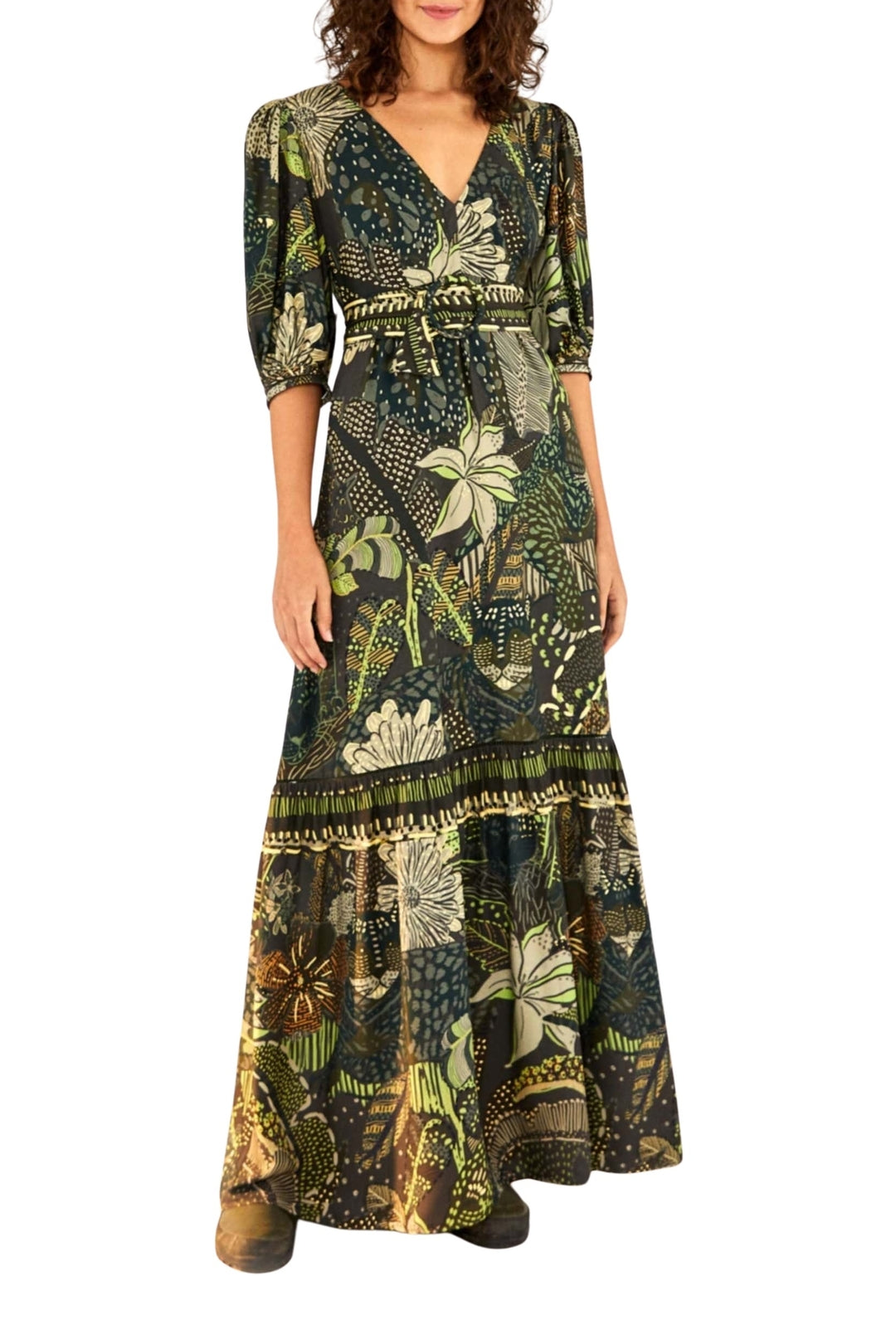 Robe longue Léopard cool - Vert