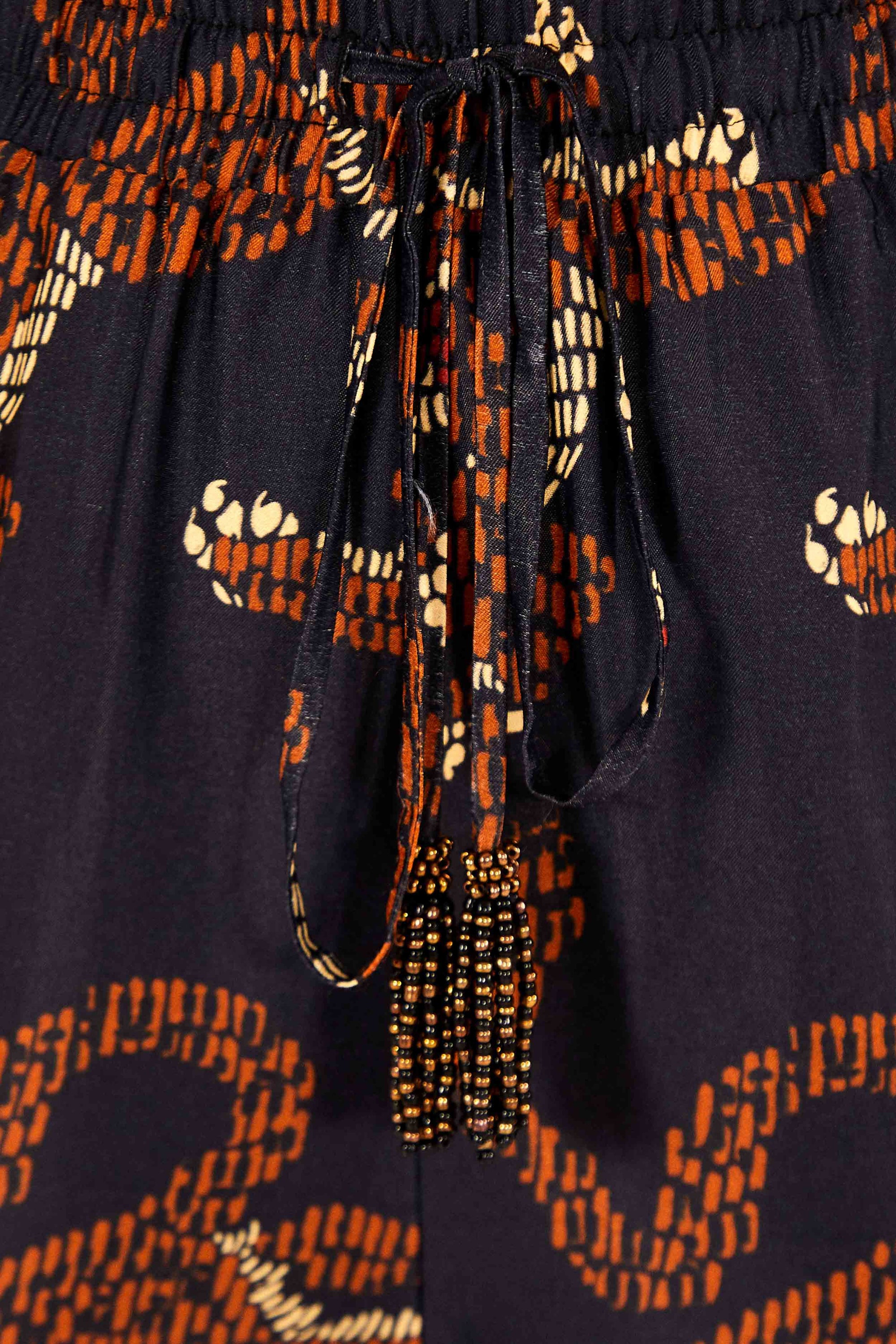 Pantalon à franges Léopard - Marron