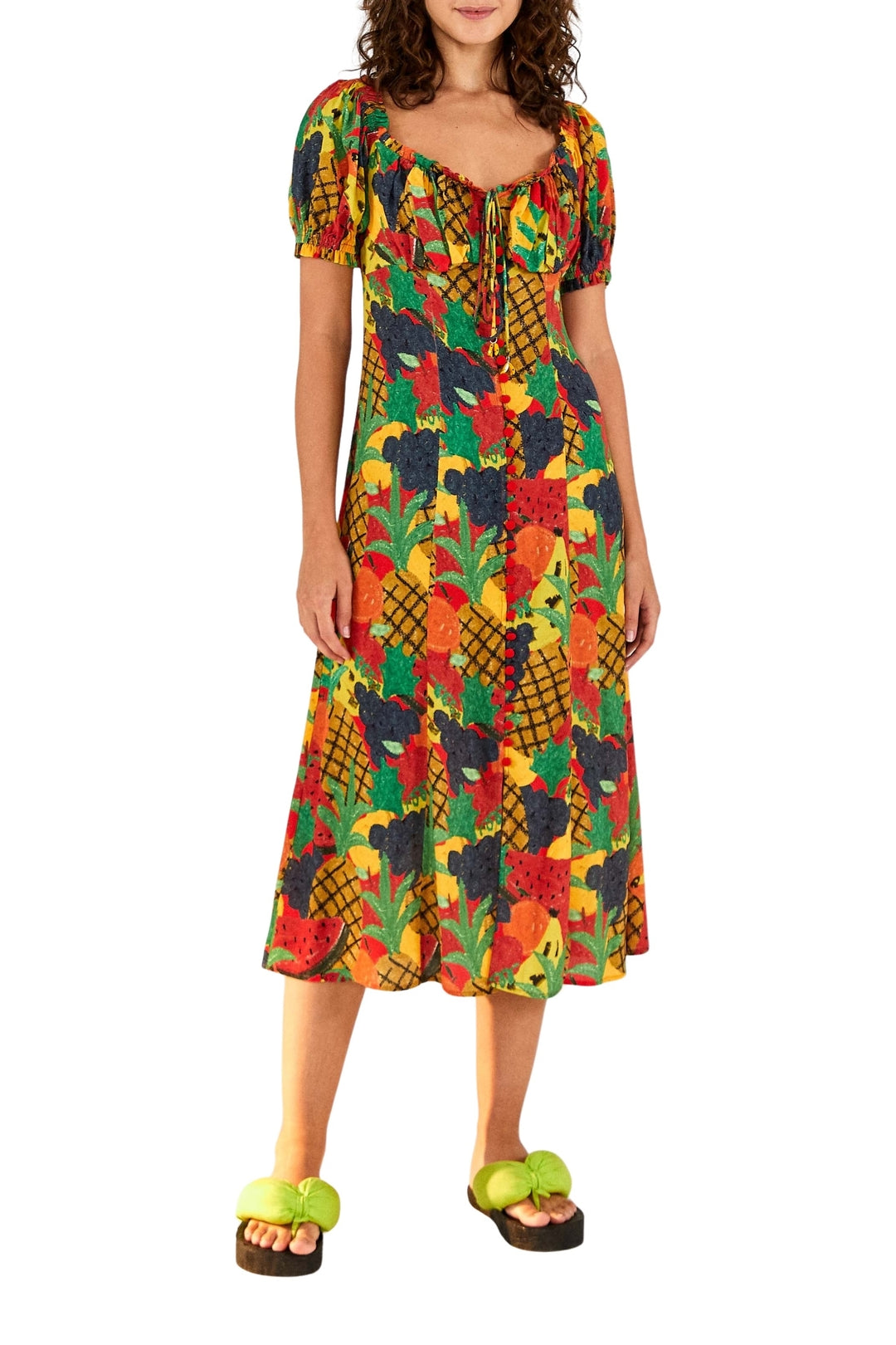 Robe midi Fruit Salad - Multicolore
