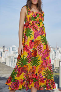 Robe longue Fruit Dream en coton - Multicolore