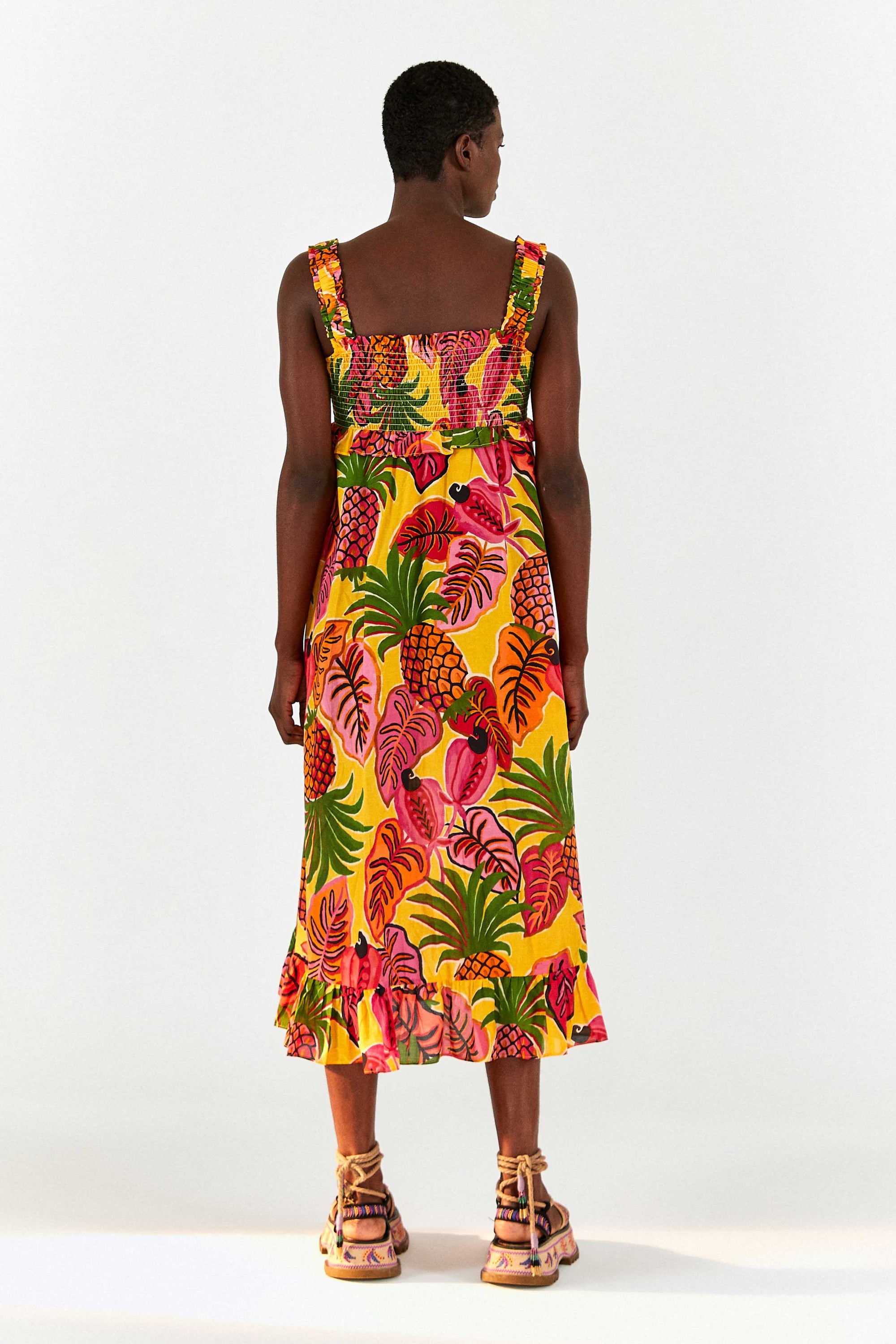 Robe longue Fruit Dream en coton - Multicolore