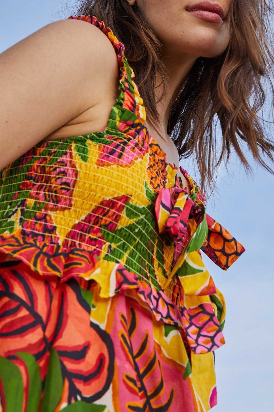 Robe longue Fruit Dream en coton - Multicolore