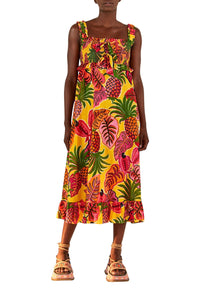 Robe longue Fruit Dream en coton - Multicolore
