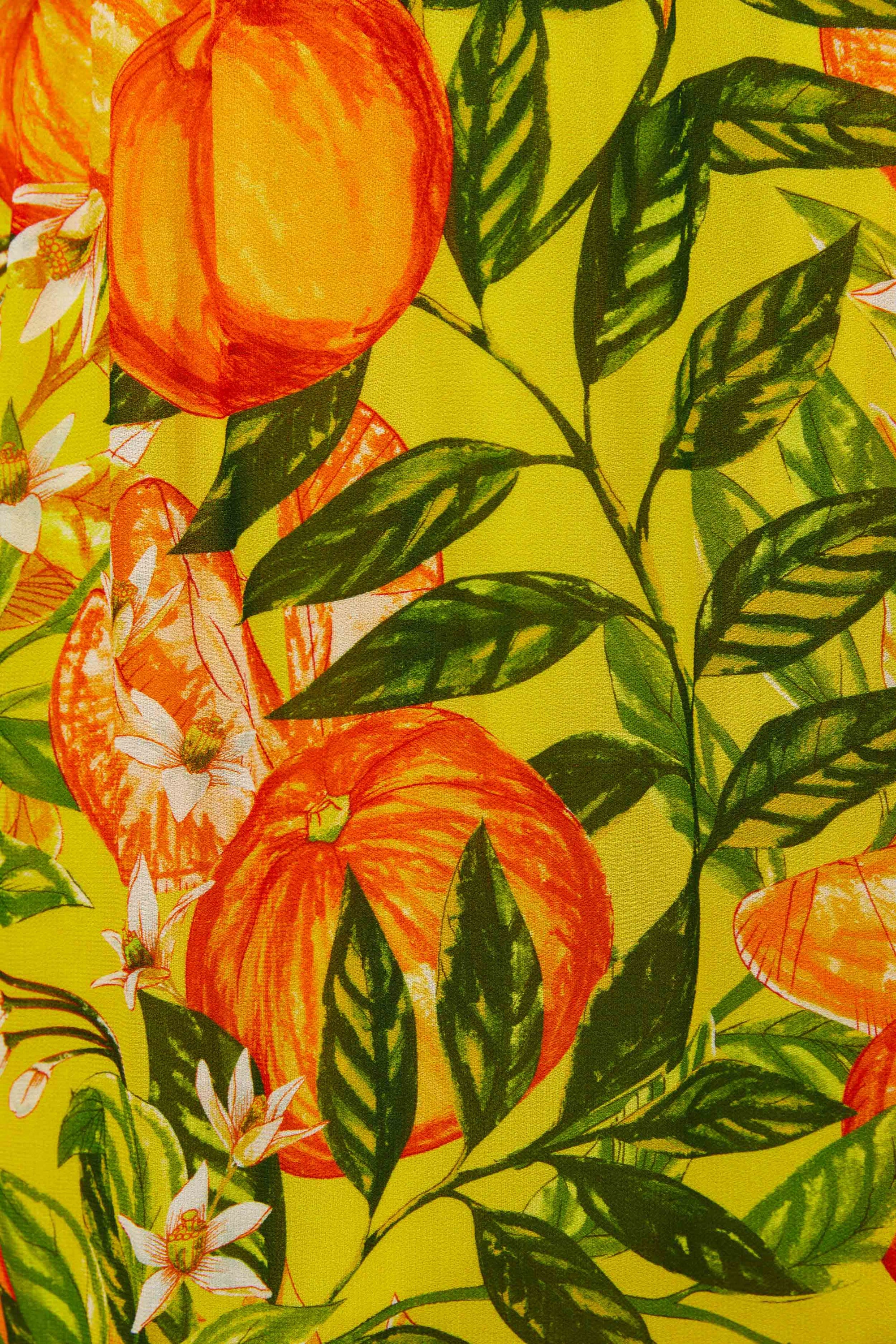 Robe midi Mandarines - Jaune
