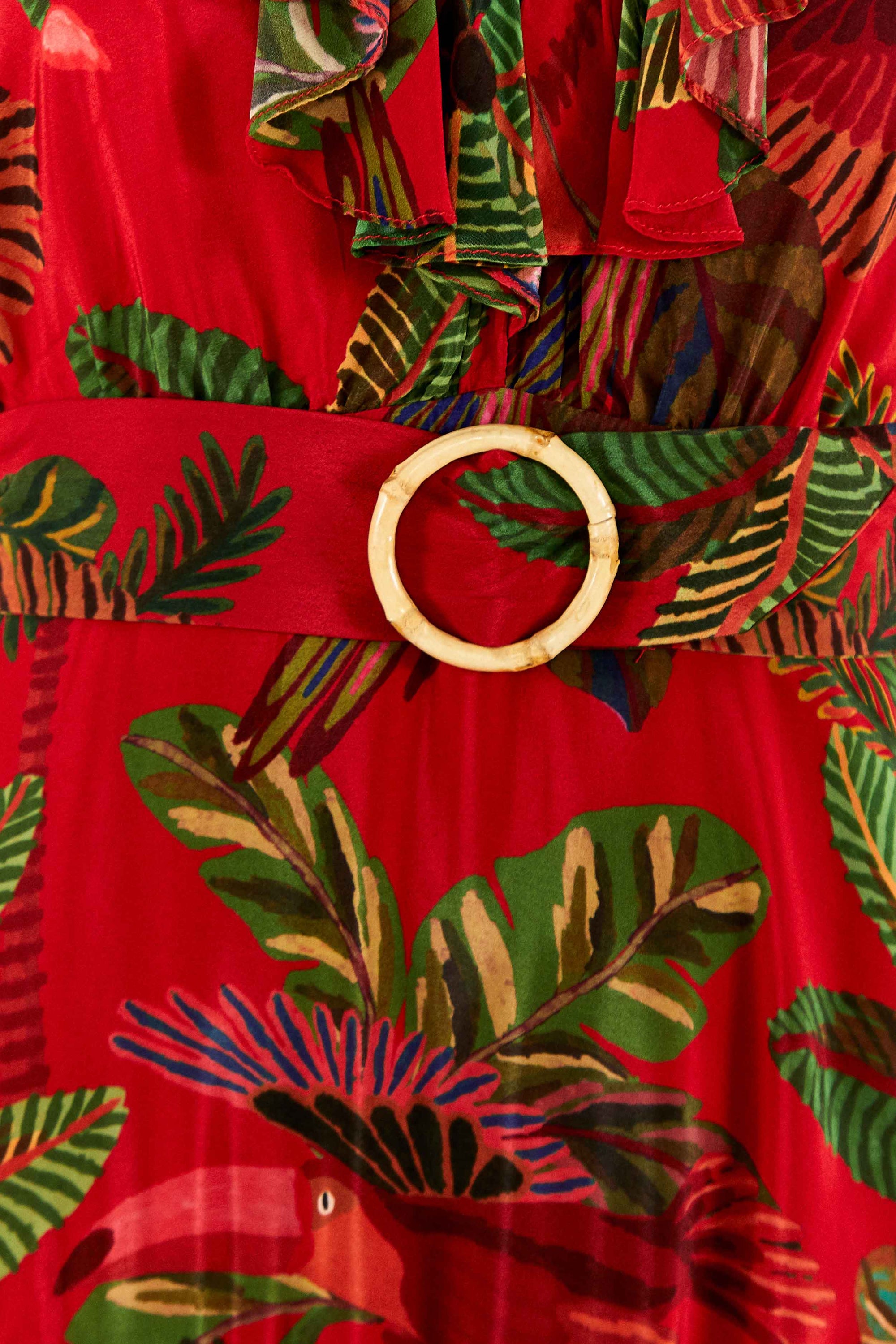 Robe longue Forest Birds - Rouge