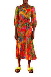 Robe midi Urban Jungle - Orange