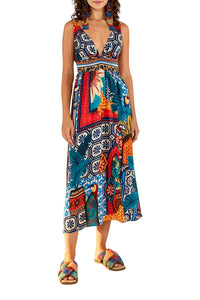 Robe midi Forest Tiles - Multicolore