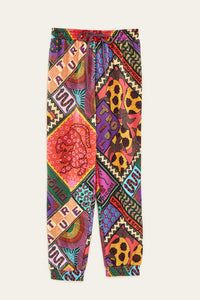 Pantalon de survêtement Dotted Patch en coton mélangé - Multicolore