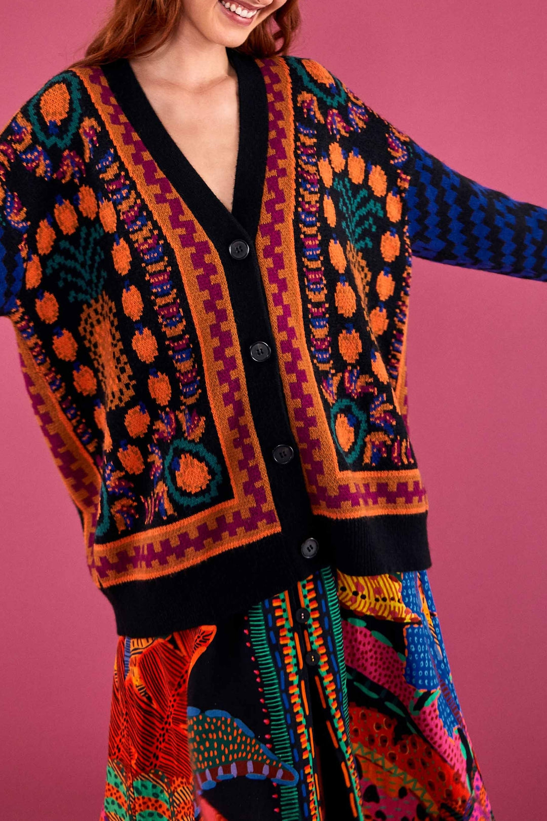 Cardigan Pineapple Scarf - Orange