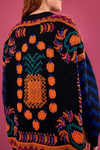 Cardigan Pineapple Scarf - Orange