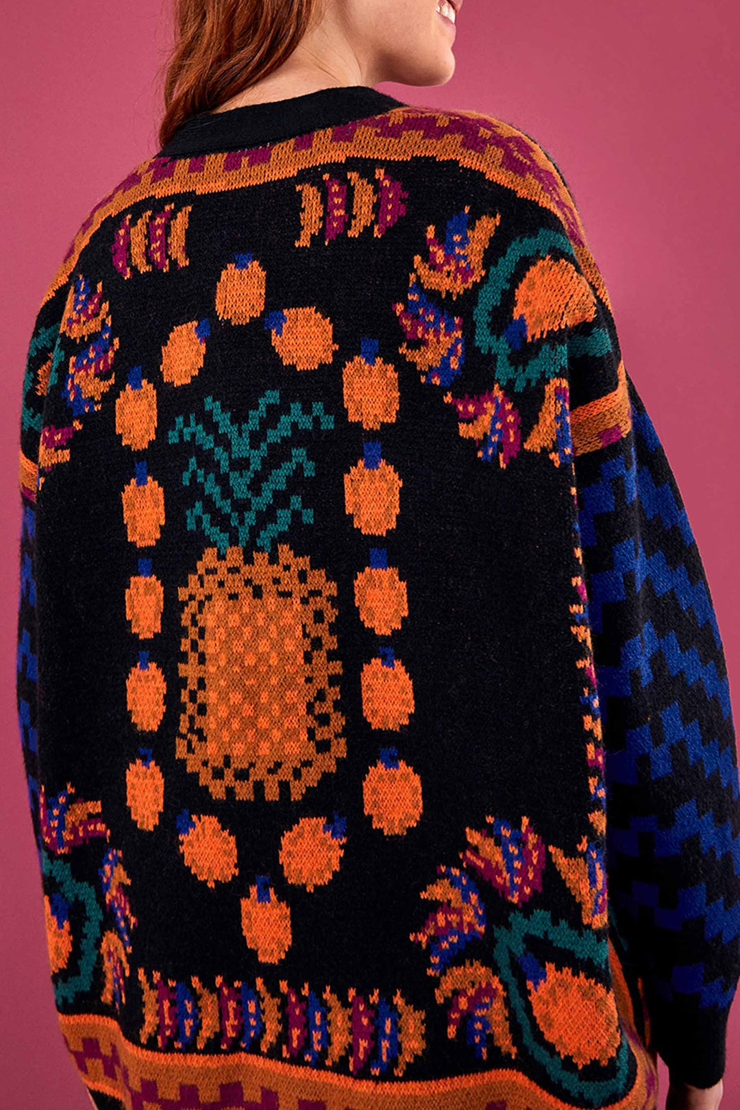 Cardigan Pineapple Scarf - Orange