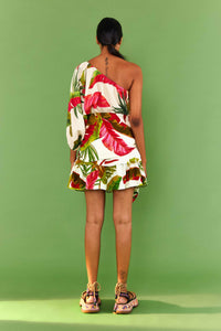 Mini jupe Spring Forest en lin - Multicolore