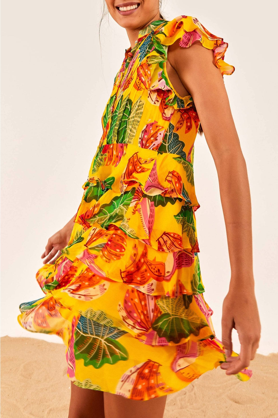 Robe courte Beaks & Bananas - Jaune