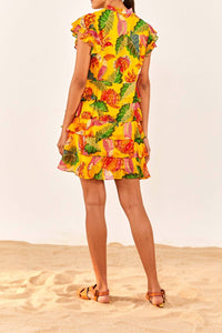 Robe courte Beaks & Bananas - Jaune