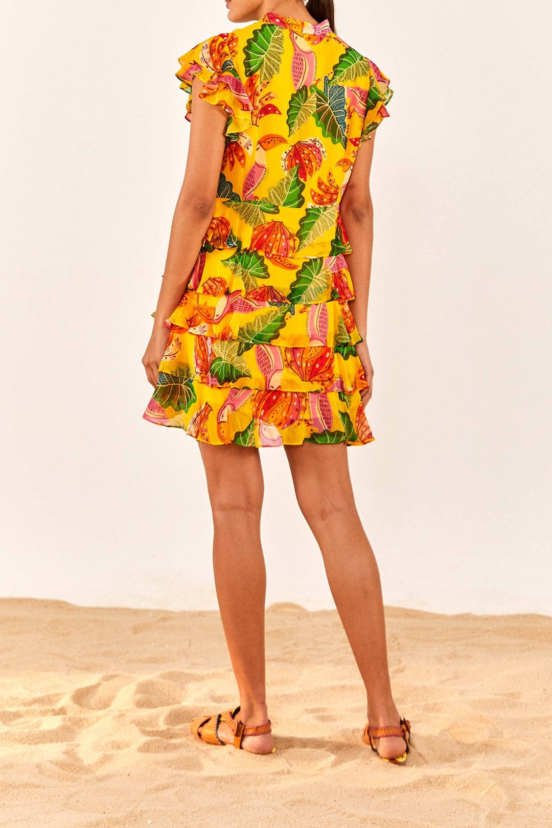 Robe courte Beaks & Bananas - Jaune