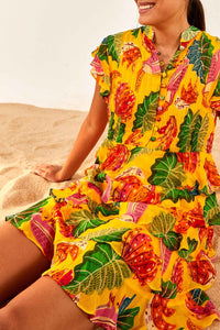 Robe courte Beaks & Bananas - Jaune