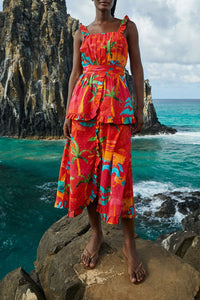 Robe longue Ipanema en coton - Orange
